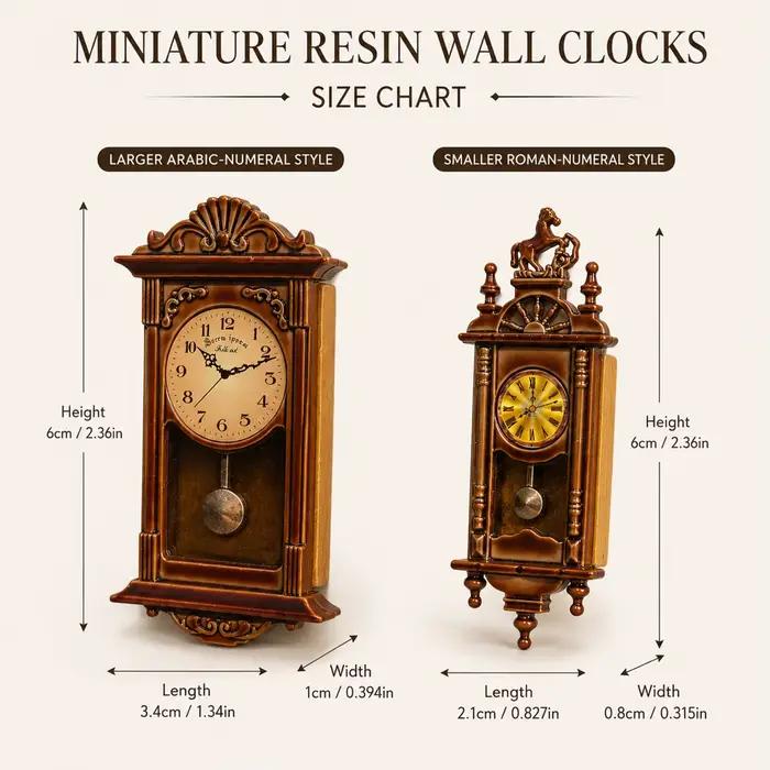 Mini réplique d'horloge murale, horloge murale pour la décoration du salon, accessoire miniature pour la photographie
