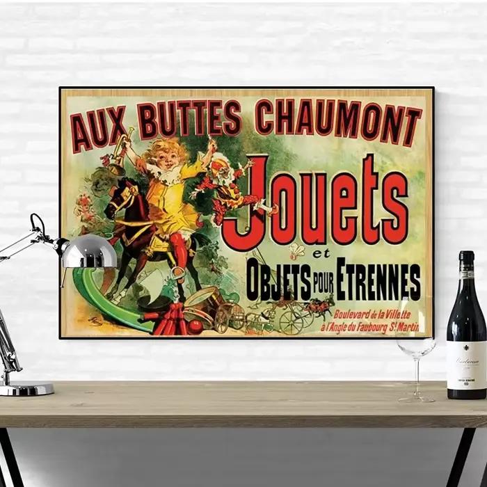 Aux Buttes Chaumont Jouets affiche amis TV toile peinture