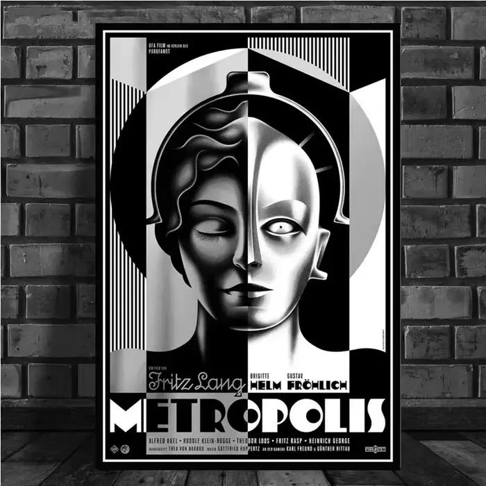 Toile d'art mural de film Metropolis Vintage des années 80