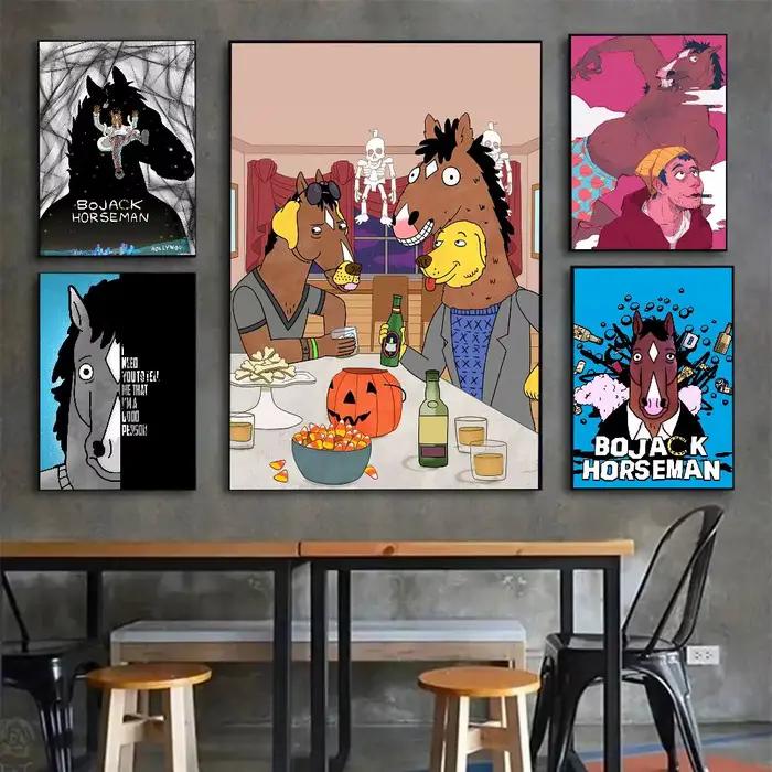 Affiche d'art drôle BoJack H-Horsemans avec imprimés