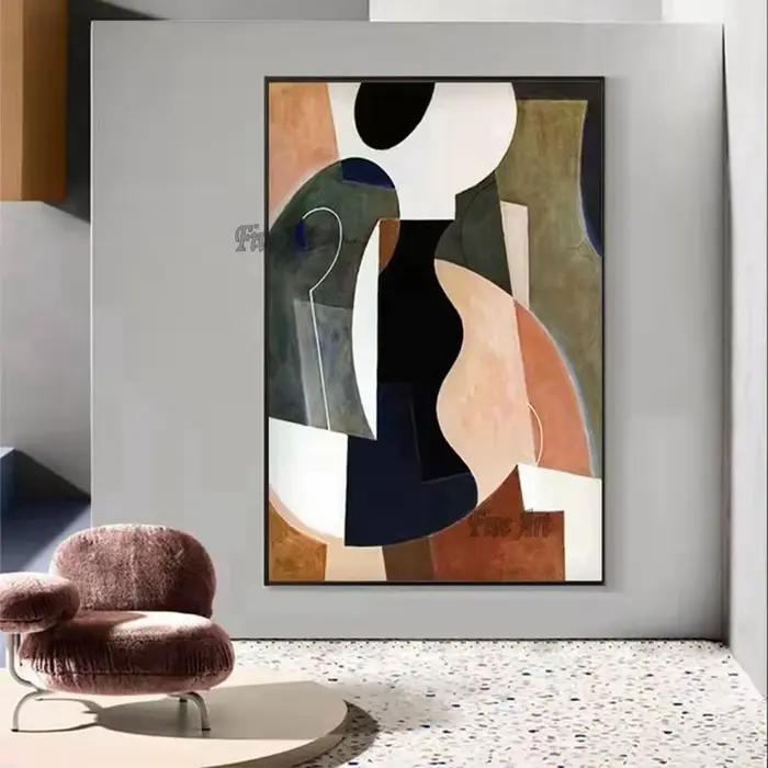 Peinture à l'huile sur toile faite à la main, art mural, personnalisé à l'huile, art abstrait, décoration de la maison, gérer sans cadre, 100%