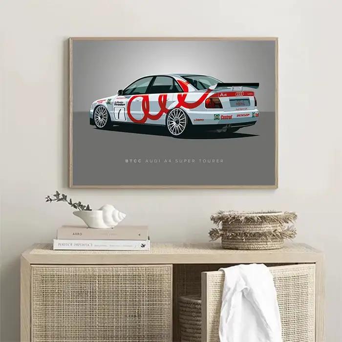 Peinture sur toile de voiture de course pour la décoration de la maison