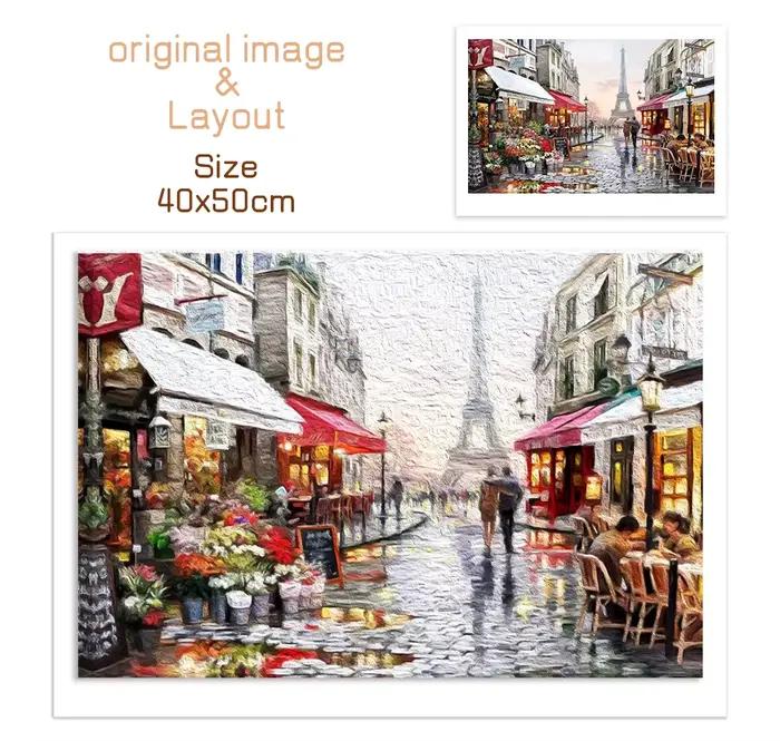 CHENISTORY – Kits de peinture par numéros de paysage de ville pour adultes