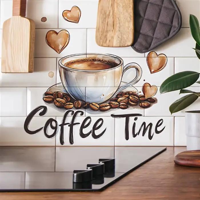 Autocollants muraux de tasse à café