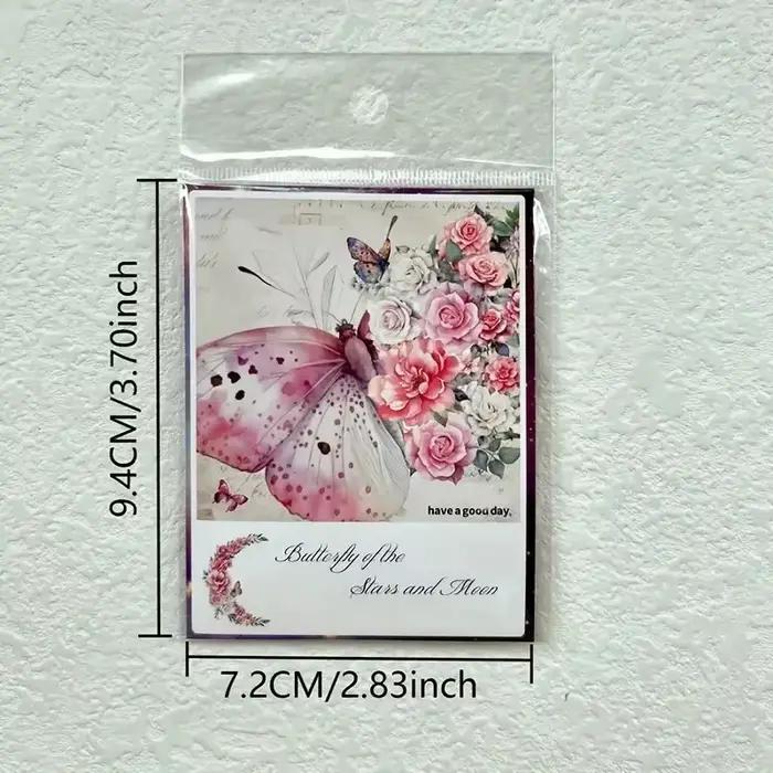 30 pièces papillon fleur thème bricolage autocollants décoratifs Pack