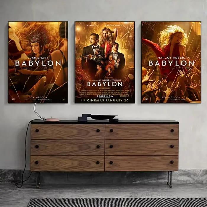 Margot Robbie Babylon affiche esthétique 2022 Film musique