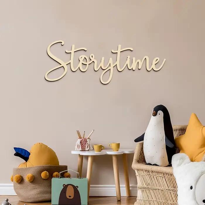 Panneau mural rustique en bois pour chambre de bébé