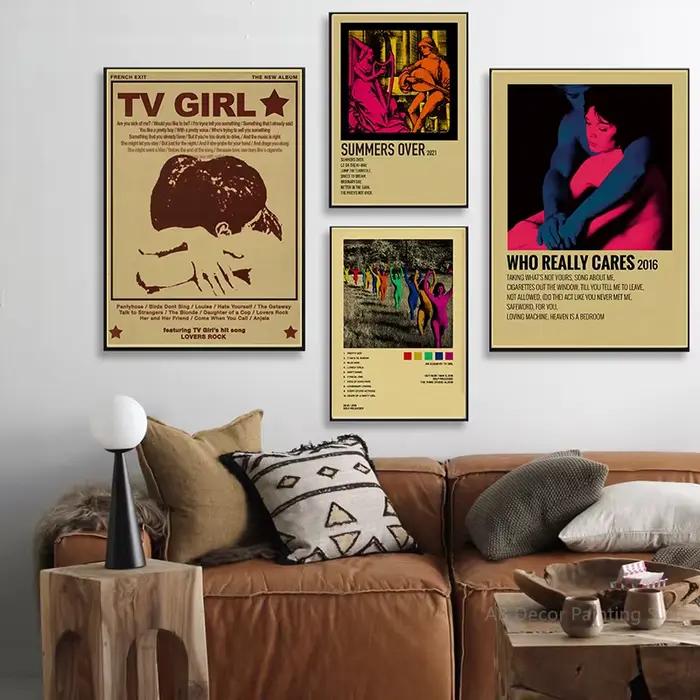 Affiches de fille TV rétro en papier Kraft, imprimés d'amoureux Rock Vintage, peinture artistique murale, étude, décoration de salon de maison, photo