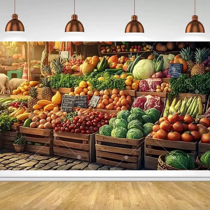 Décor de fête à thème de fruits et légumes