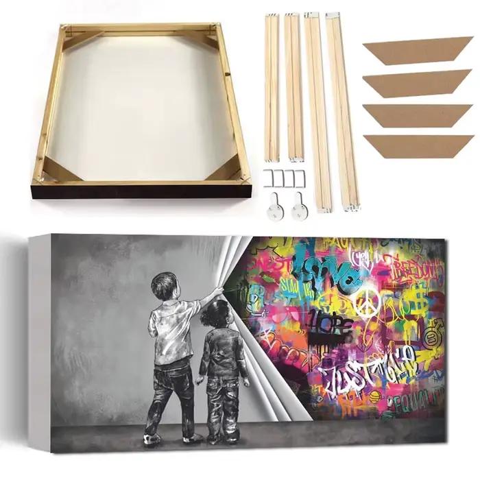 Affiche de Banksy avec cadre Street Graffiti Art