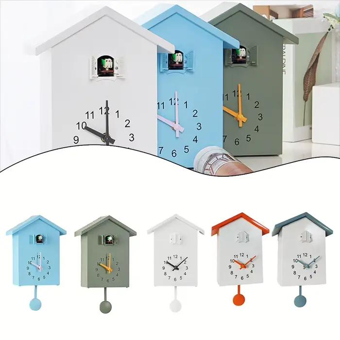 1pc horloge équipement cuisines salon bureaux modernes chambre fournitures Art alimenté par batterie chambres oiseau