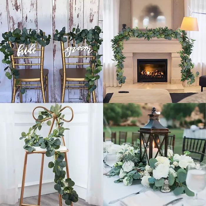 Guirlande de plantes artificielles pour décoration de mariage