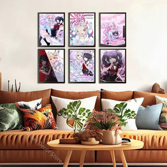 Affiche de fille de dessin animé