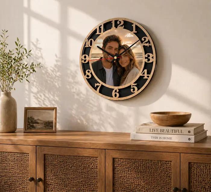 Horloge murale personnalisée avec photo