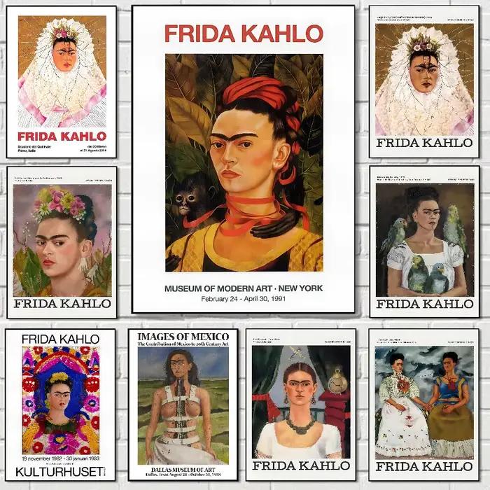 F-Frida K-Kahlo affiche imprimée A5 A4 A3 A2 décor d'art mural pour chambre bureau cadeau pour les Fans