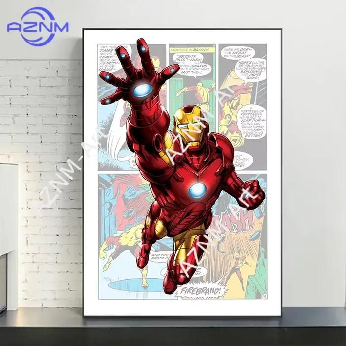 Ensemble d'affiches de super-héros de bandes dessinées