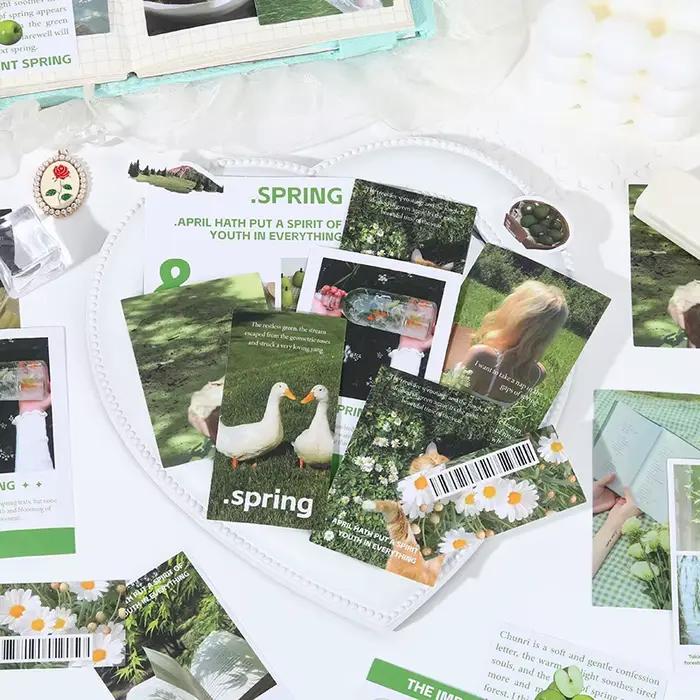 50 feuilles d'autocollants paysages quatre saisons