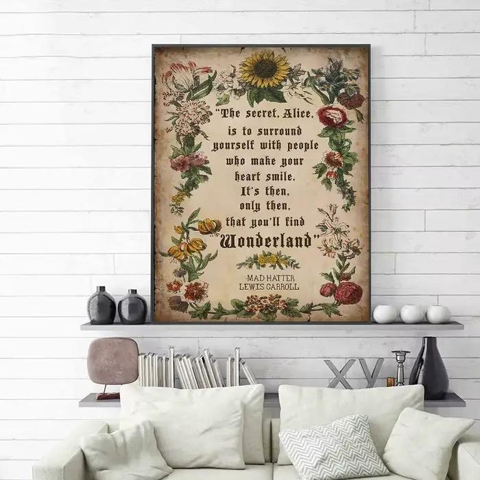 Affiches avec citation inspirante Alice au pays des merveilles