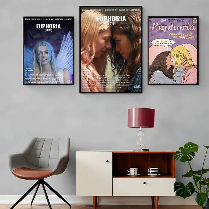 Affiche tendance TV Euphoria, impression de haute qualité, autocollant mural imperméable pour Bar, décoration de salon, cadeau