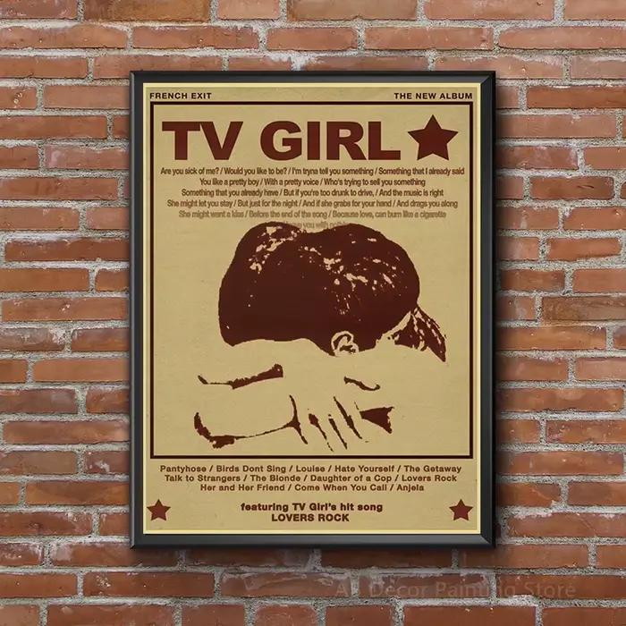 Affiches de fille TV rétro en papier Kraft, imprimés d'amoureux Rock Vintage, peinture artistique murale, étude, décoration de salon de maison, photo
