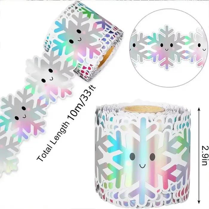 Autocollant décoratif de bordure de bonbons de noël