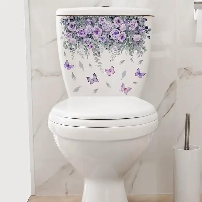 Autocollant mural plante fleur papillon