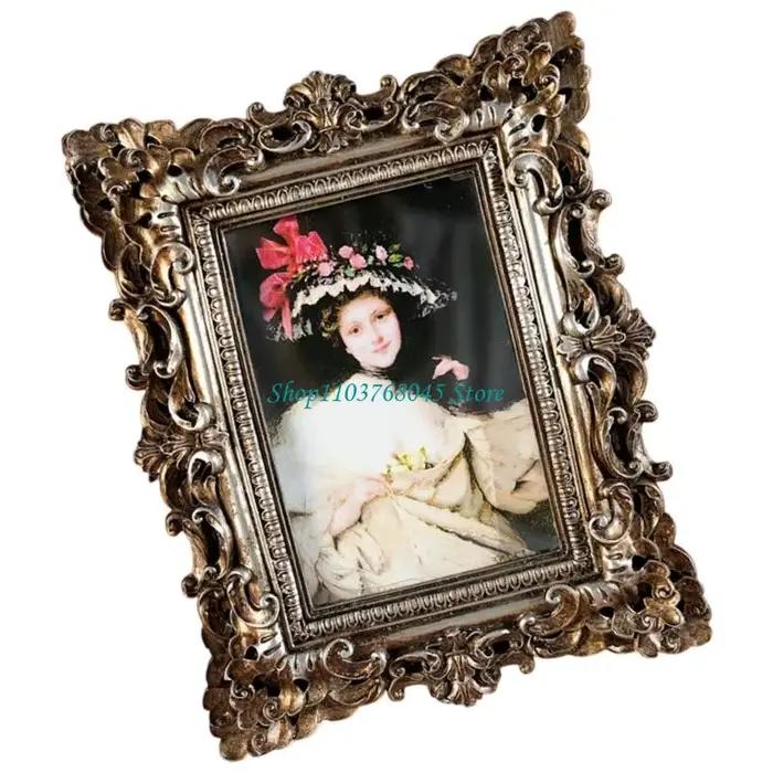 R53F – cadre Photo Vintage orné Antique, cadre Photo à l'ancienne, décoration maison, galerie photos, Art