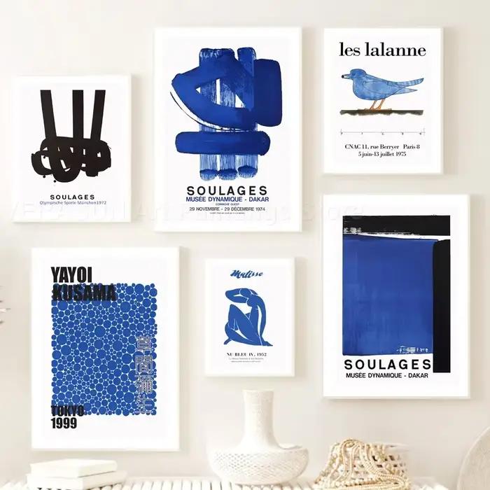 Affiches et impressions d'art mural bleu