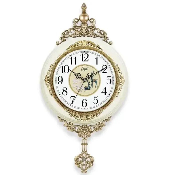 Style européen rétro horloge murale montre salon muet pendule