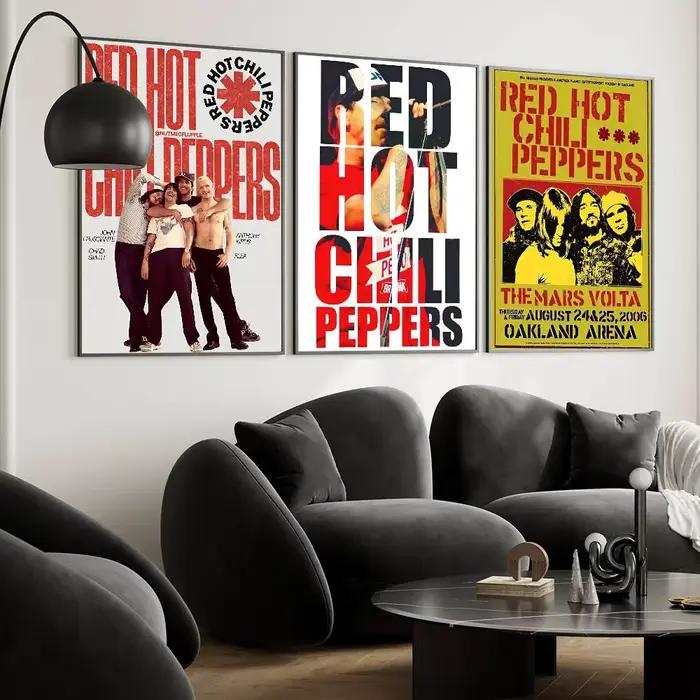 R-rouge chaud c-chili poivrons affiche affiches peintures décoratives étude chambre Bar fond