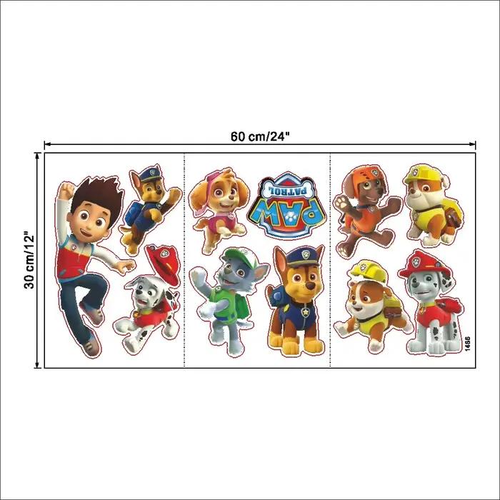 Autocollants muraux de dessin animé Pawed Patrol