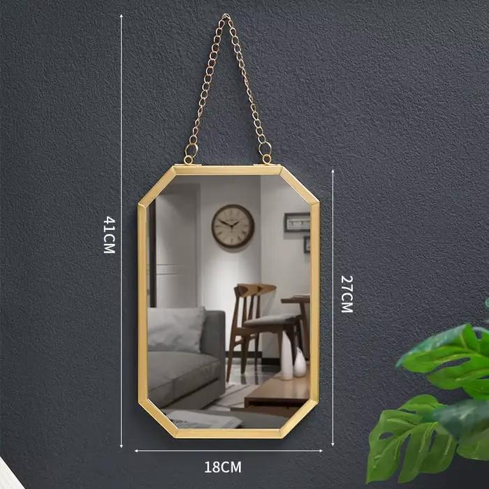Miroir mural rectangulaire en fer de Style nordique