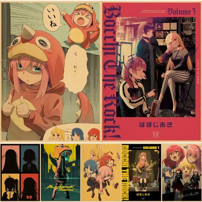Anime rétro BOCCHI THE ROCK affiche musique Art décoration murale imprime affiches maison chambre décor Bar