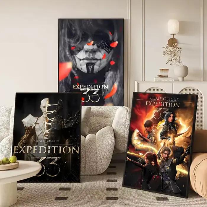 C-Clair Obscur Expedition 33 Poster autocollant mural amovible pour salon