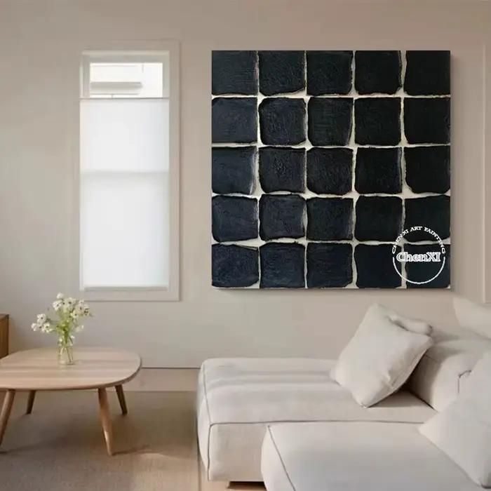 Peinture à l'huile abstraite faite à la main sans cadre