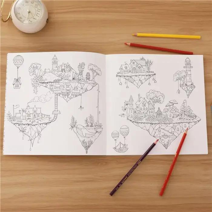 Version anglaise Worlds of Wonder Wonderful World Coloring Book Adult Decompression Graffiti Painting