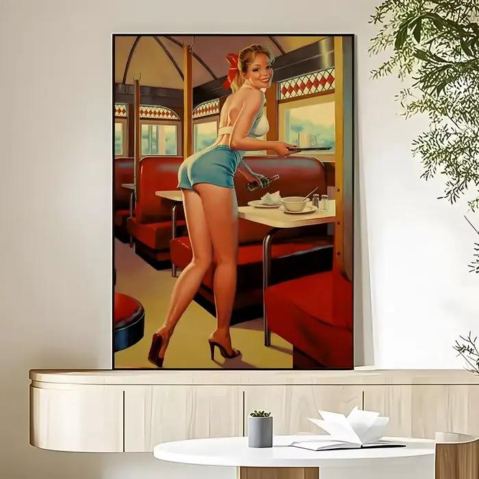 Affiche de fille Pin Up de la Seconde Guerre mondiale