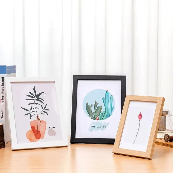 Petit cadre Photo en bois pour tenture murale