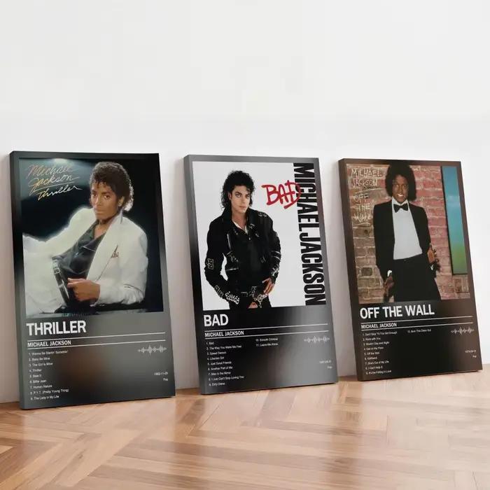 Peinture Calligraphique Michael Jackson Thriller avec Cadre Intérieur