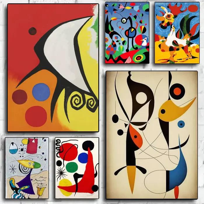 Affiche d'art moderne j-oan Miro surréalisme