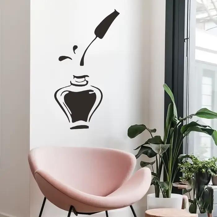 Autocollant mural pour vernis à ongles
