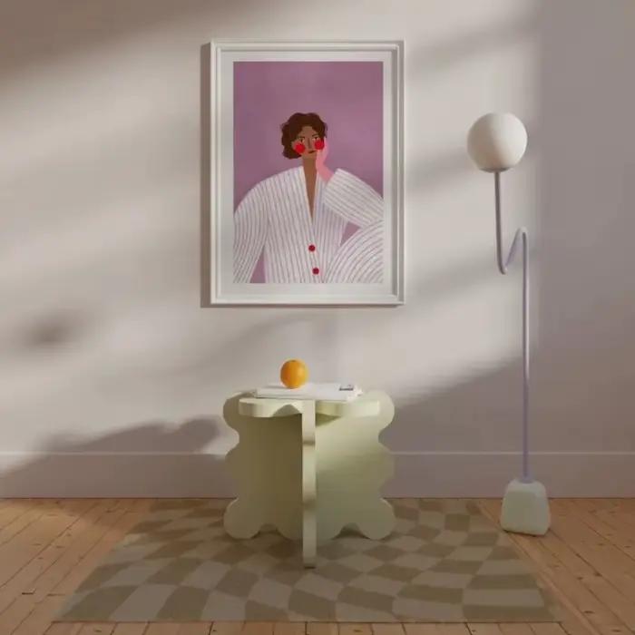 Affiche d'illustration de portrait de femme minimaliste