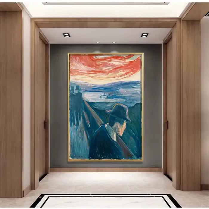 Artiste Edvard Munch Art classique désespoir impressions sur toile peinture affiche photos murales pour salon décor à la maison