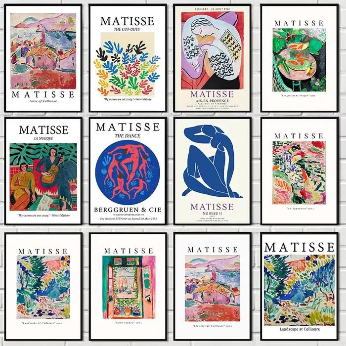Affiche de Matisse, décor de salon esthétique nordique