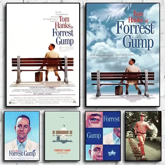 Forrest Gump film classique HD mur Art toile peinture nordique décor à la maison affiche pour salon café Bar hôtel