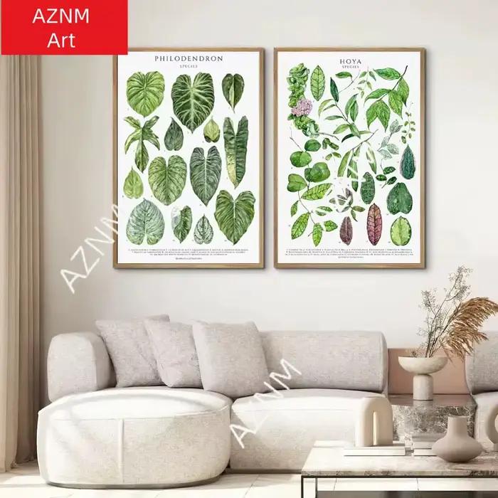 Impression d'art intérieur Feuilles botaniques vertes