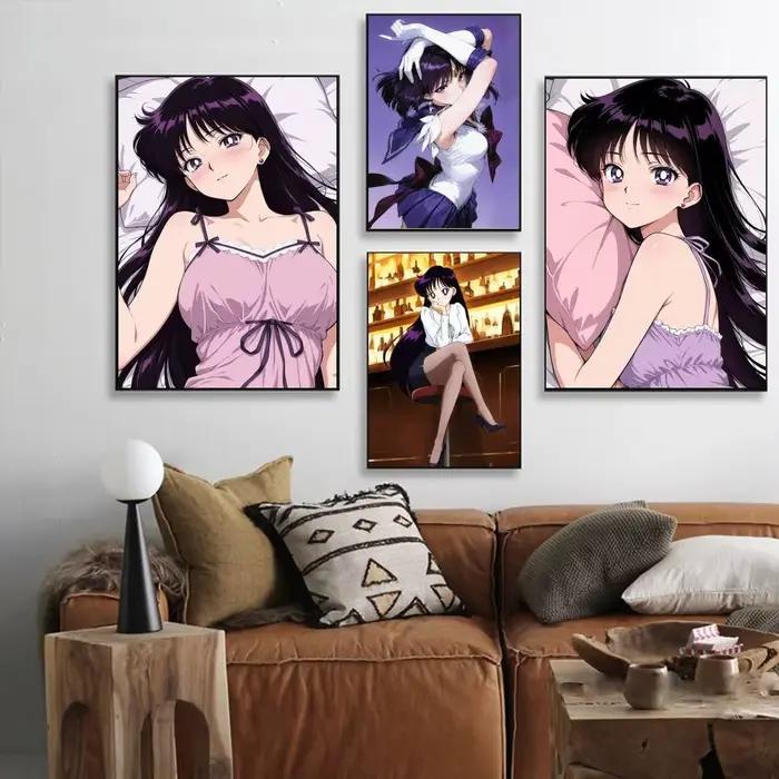 Affiche murale de dessin animé JP S-Sailor Mars, décoration artistique pour le bureau, le salon, décoration de maison unique, image