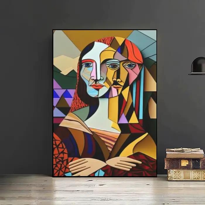 Peinture sur toile de cubisme abstraite