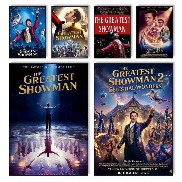 Affiche décorative murale du film T-The Greatest Showman, pour salons, chambres à coucher, bars et cafés, décoration de maison élégante, cadeau