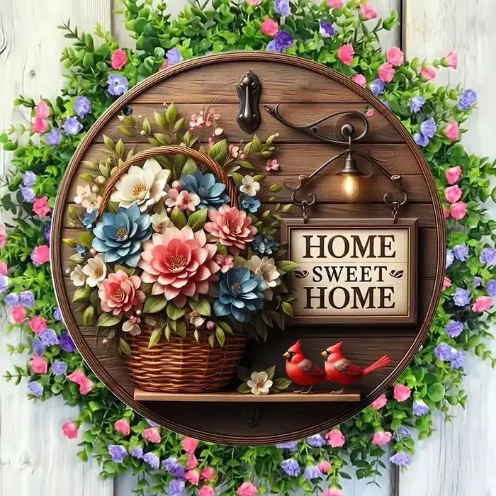 Couronne florale de printemps 2D